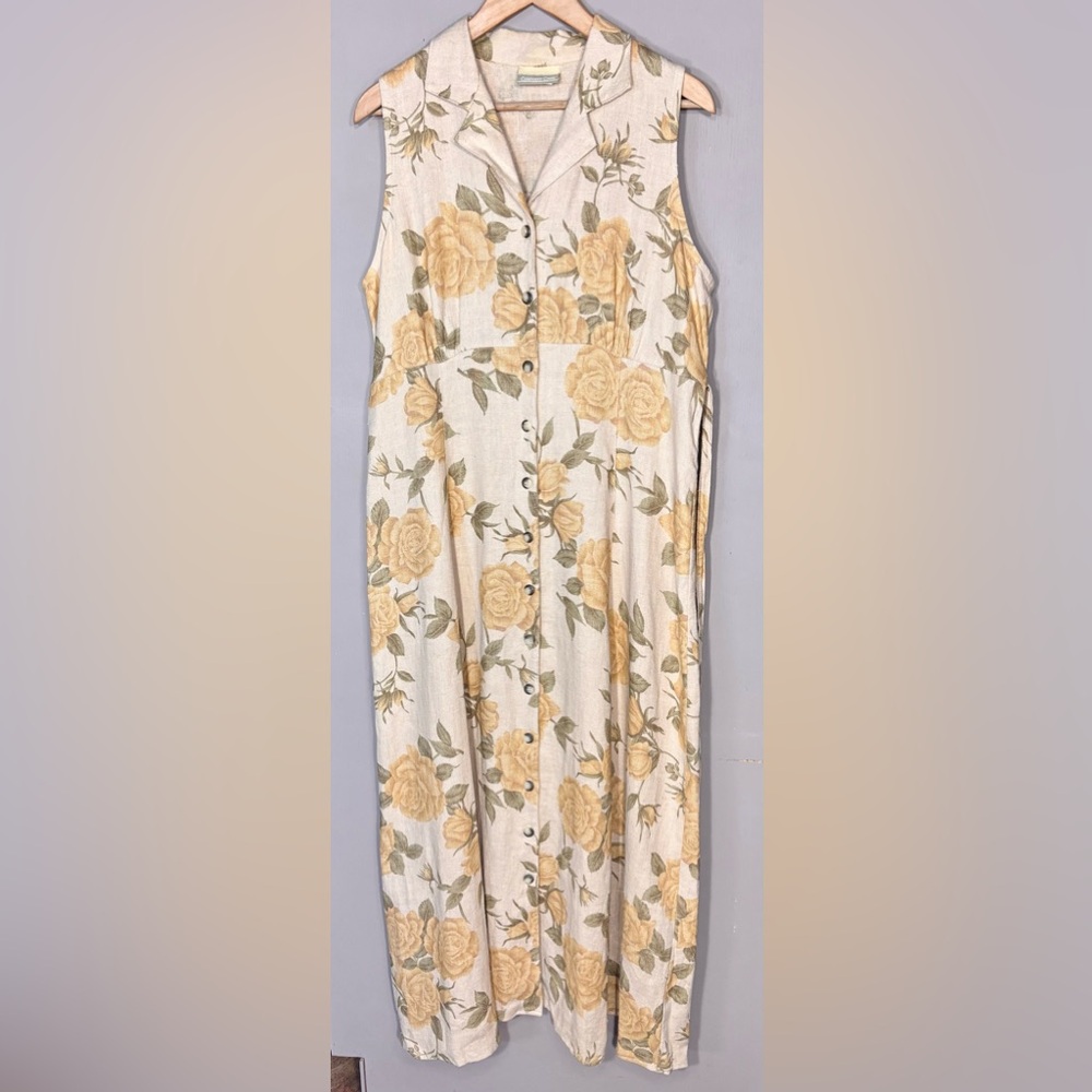 COLDWATER CREEK Maxi Floral Button Dress